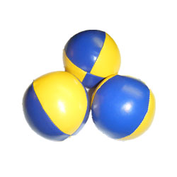 blue-yellow-ball juggling balls